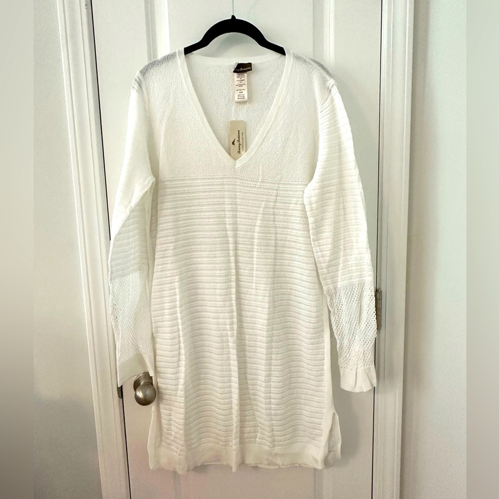 Tommy Bahama Cream V-Neck Swim Coverup